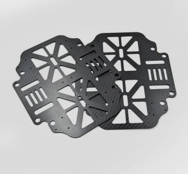 Flat machined carbon fiber plate parts