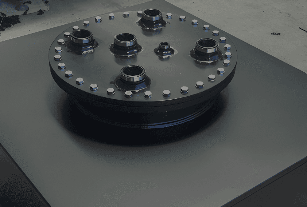 Close-up plastic fabrication material with a dark machined edge