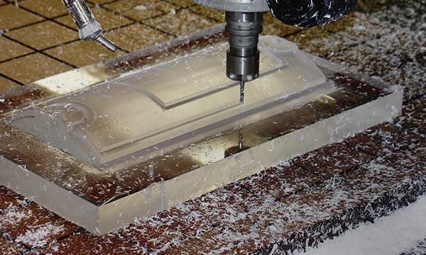 CNC machining clear acrylic plastic material