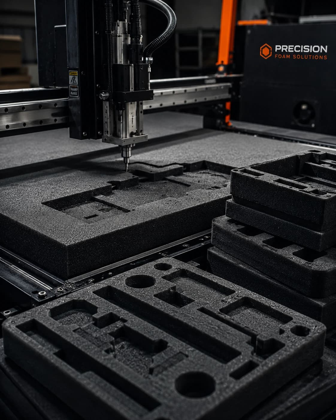 Precision-cut foam insert and protective packaging material